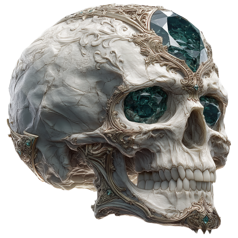 Evil Demilich Skull Vinyl Car Decal Sticker – Waterproof & UV-Resistant 6.826666666666667"