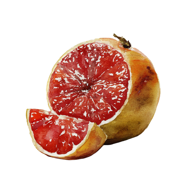 Watercolor Grapefruit Vinyl Car Decal Sticker – Waterproof & UV-Resistant 6.826666666666667"