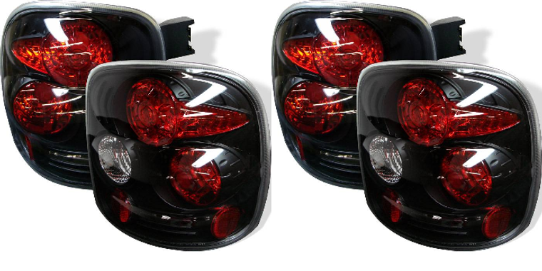 2x Upgrade Your 1999-2004 Chevy Silverado 1500 with Bold Spyder Tail Light Assembly | Euro Clear Lens, Black Housing | Set of 2