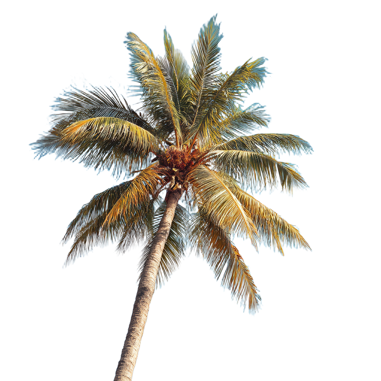Coconut Palm Tree V2 Vinyl Car Decal Sticker – Waterproof & UV-Resistant 3.4133333333333336"