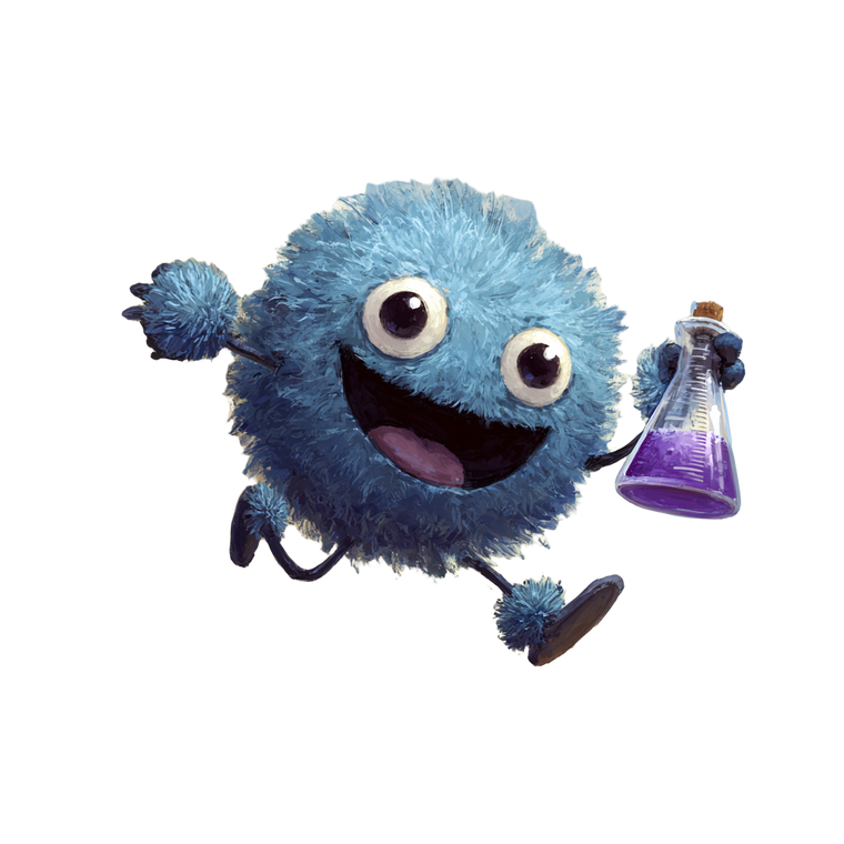 Blue Fuzzy Creature Vinyl Car Decal Sticker – Waterproof & UV-Resistant 3.4133333333333336"