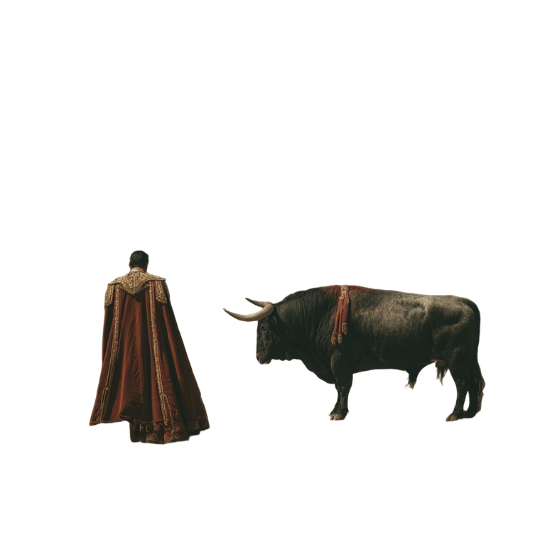 Matador And Bull V3 Vinyl Car Decal Sticker – Waterproof & UV-Resistant 3.4133333333333336"