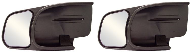 2x CIPA USA Sleek Slide On Towing Mirror | Easy Installation, Custom Fit, Set of 2