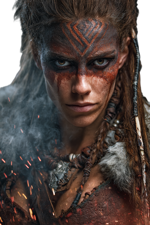 Celtic Warrior Woman V10 Vinyl Car Decal Sticker – Waterproof & UV-Resistant 8.96"
