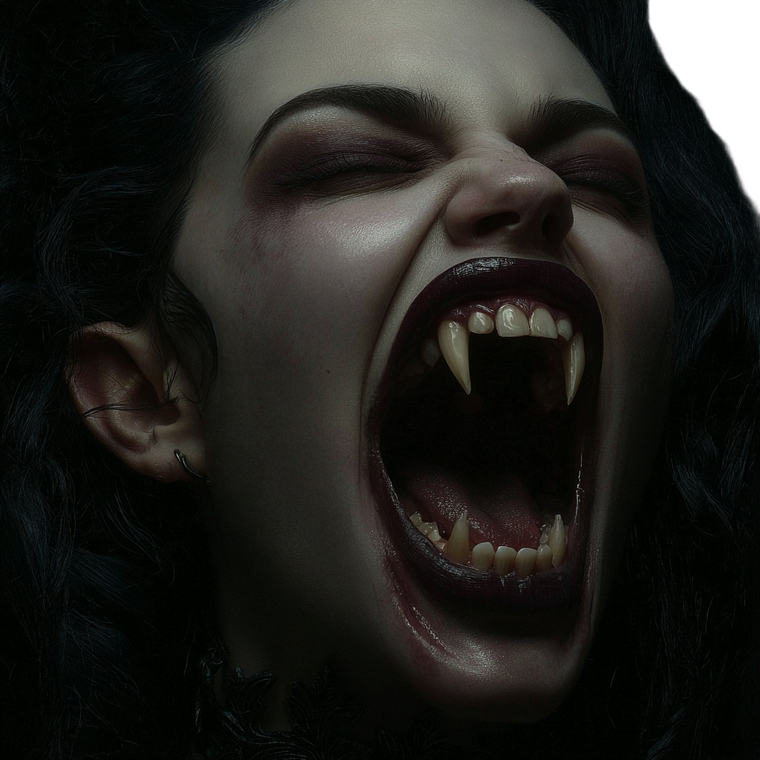 Vampire Girl Face V2 Vinyl Car Decal Sticker – Waterproof & UV-Resistant 6.826666666666667"