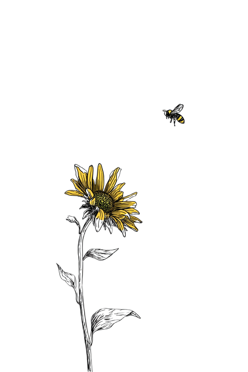 Sunflower With Bee Vinyl Car Decal Sticker – Waterproof & UV-Resistant 8.96"