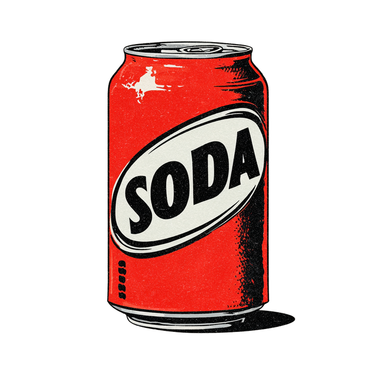 Vintage Soda Can Vinyl Car Decal Sticker – Waterproof & UV-Resistant 3.4133333333333336"