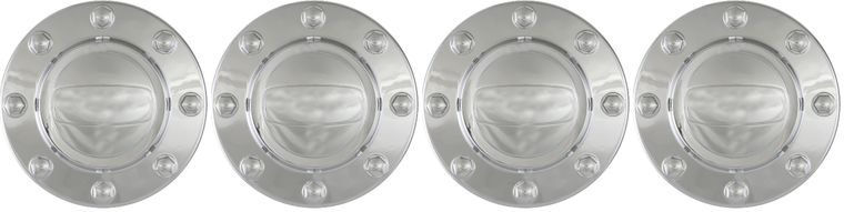 4x Chrome Plated Wheel Center Cap Set | 2414 Wheels | Ram 3500