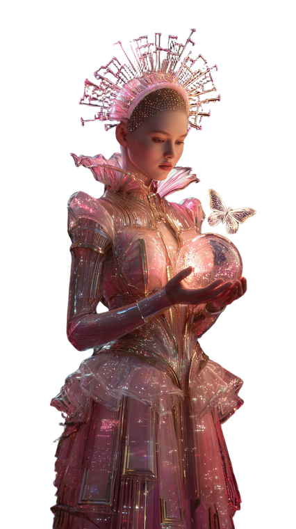 Cyber-Era Fairy Queen Vinyl Car Decal Sticker – Waterproof & UV-Resistant 4.8533333333333335"