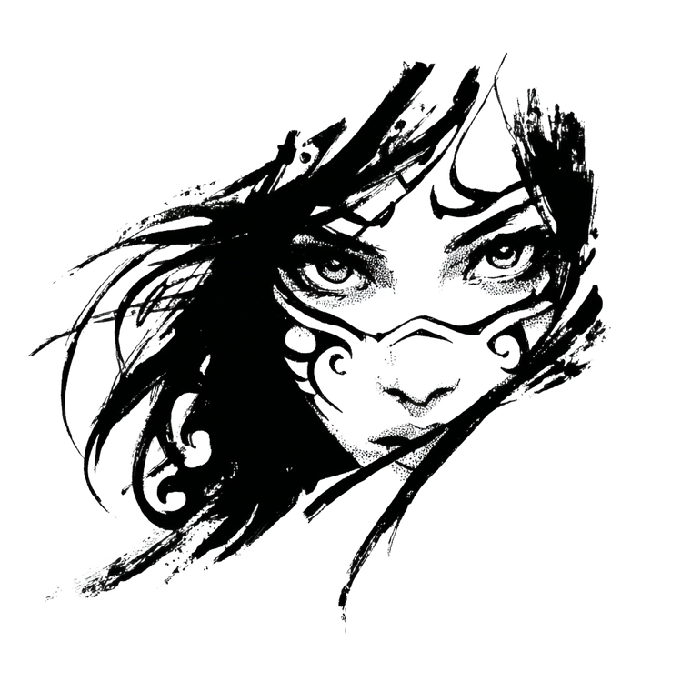 Tribal Graffiti Girl Vinyl Car Decal Sticker – Waterproof & UV-Resistant 3.4133333333333336"