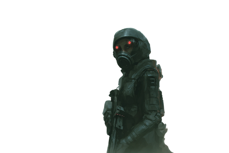 Weary Futuristic Soldier V2 Vinyl Car Decal Sticker – Waterproof & UV-Resistant 2.986666666666667"
