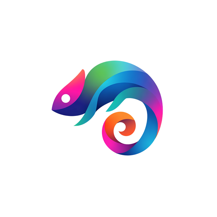 Abstract Chameleon Logo Vinyl Car Decal Sticker – Waterproof & UV-Resistant 6.826666666666667"