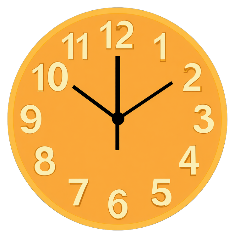 Cartoon Clock Numbers Vinyl Car Decal Sticker – Waterproof & UV-Resistant 3.466666666666667"