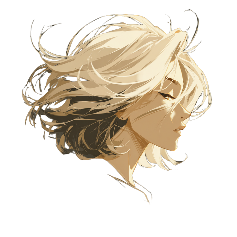 Windblown Blonde Hair Vinyl Car Decal Sticker – Waterproof & UV-Resistant 3.4133333333333336"