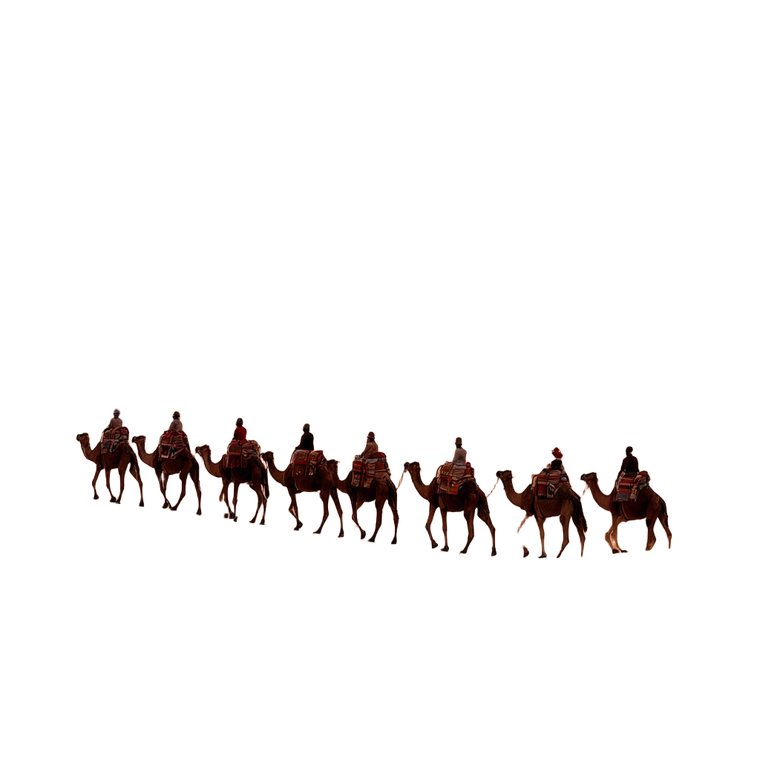 Desert Camel Silhouettes Vinyl Car Decal Sticker – Waterproof & UV-Resistant 3.4133333333333336"