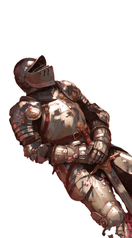 Armored Knight Resting V10 Vinyl Car Decal Sticker – Waterproof & UV-Resistant 4.906666666666666"