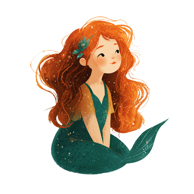 Cute Mermaid Illustration V3 Vinyl Car Decal Sticker – Waterproof & UV-Resistant 6.826666666666667"