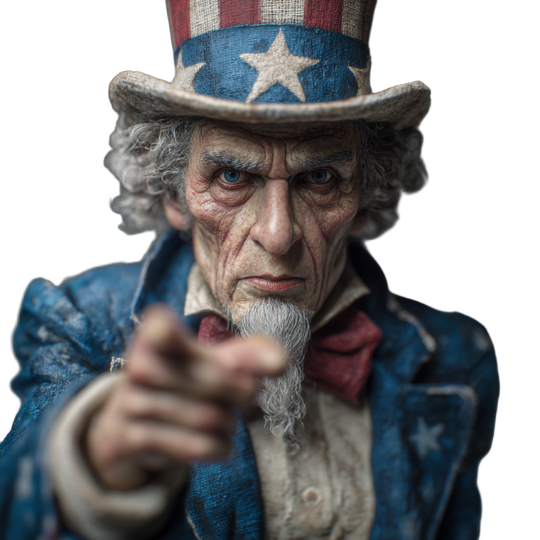 Uncle Sam V18 Vinyl Car Decal Sticker – Waterproof & UV-Resistant 3.4133333333333336"