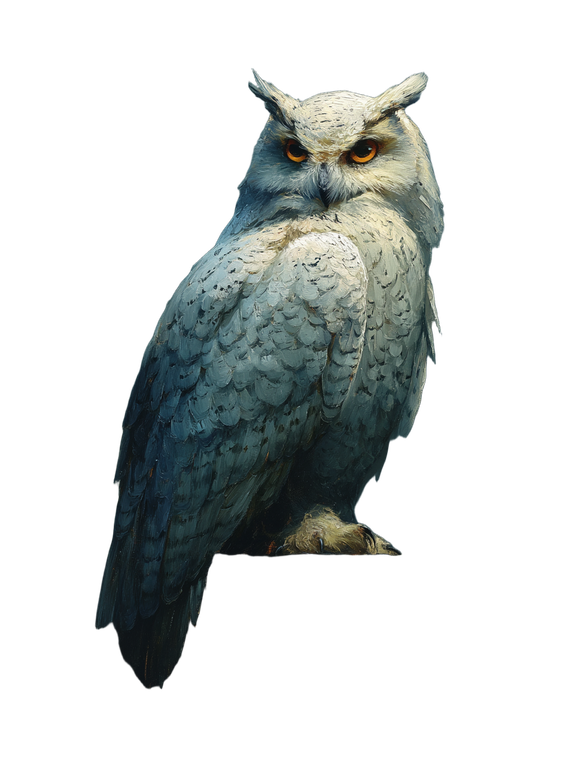 Regal Owl Perched Vinyl Car Decal Sticker – Waterproof & UV-Resistant 4.1066666666666665"