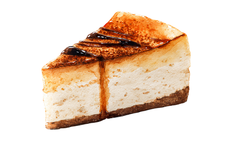 Coffee Cheesecake Drawing Vinyl Car Decal Sticker – Waterproof & UV-Resistant 5.97333333333333