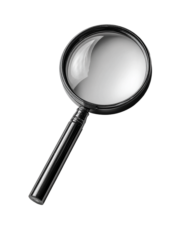 Black Magnifying Glass Vinyl Car Decal Sticker – Waterproof & UV-Resistant 4.0"