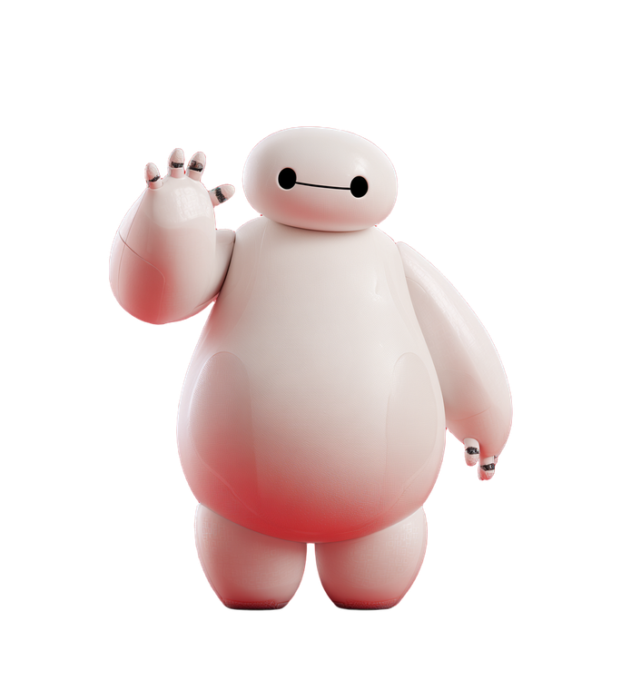 Baymax Waving Hello Vinyl Car Decal Sticker – Waterproof & UV-Resistant 3.733333333333333