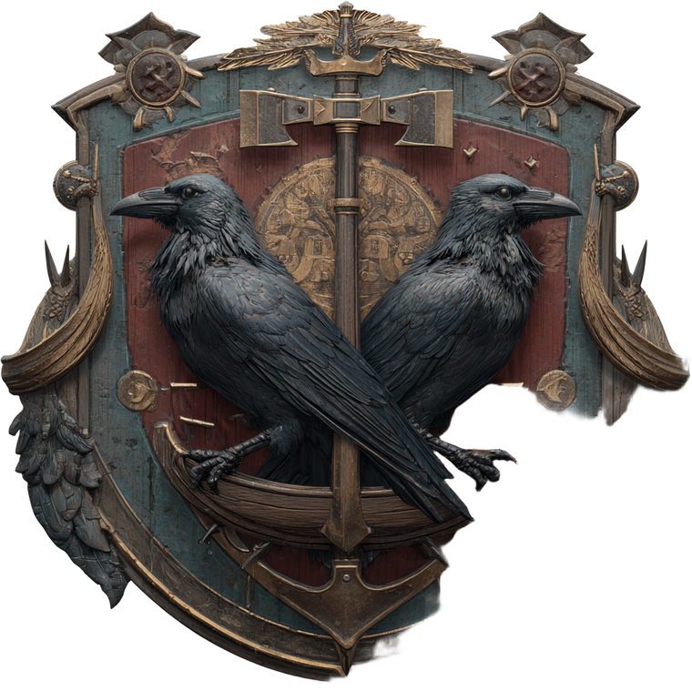 Guild Crest Ravens Vinyl Car Decal Sticker – Waterproof & UV-Resistant 6.826666666666667"