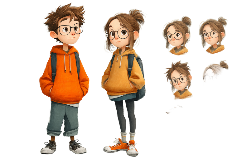 Character Design Sheet V9 Vinyl Car Decal Sticker – Waterproof & UV-Resistant 5.97333333333333