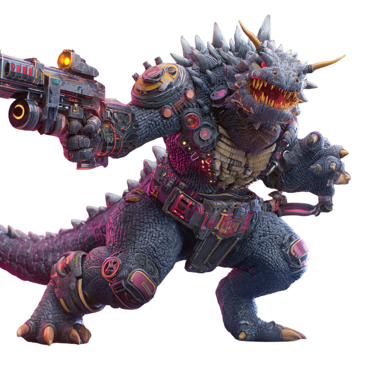 Angry Cyber Kaiju Vinyl Car Decal Sticker – Waterproof & UV-Resistant 6.826666666666667"