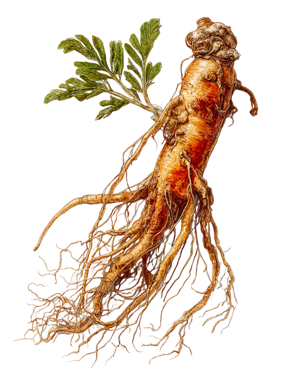 Ginseng Root Illustration Vinyl Car Decal Sticker – Waterproof & UV-Resistant 8.0"