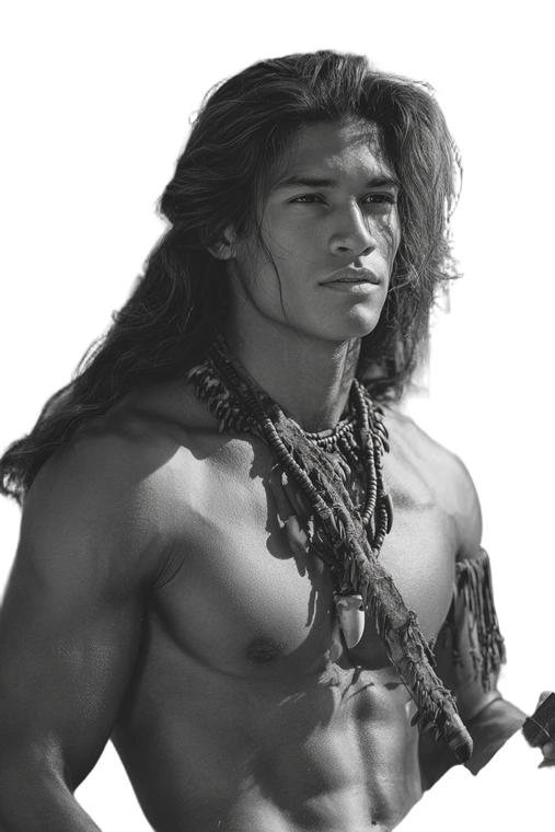 Indigenous Man Portrait Vinyl Car Decal Sticker – Waterproof & UV-Resistant 8.96"
