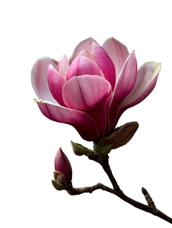 Pink Magnolia Blossom V2 Vinyl Car Decal Sticker – Waterproof & UV-Resistant 4.1066666666666665"