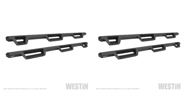 2x Enhance Your Ride with Westin Truck Wheel To Wheel Nerf Bar | Fits 2009-2023 Ram 1500 | Powder Coated Steel, Bed Steps, No Drilling Needed