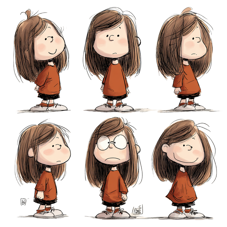 Peanuts Manga Girl Vinyl Car Decal Sticker – Waterproof & UV-Resistant 6.826666666666667"