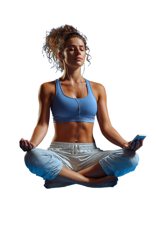 Floating Meditating Woman Vinyl Car Decal Sticker – Waterproof & UV-Resistant 8.96"