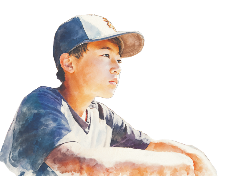 Tense Baseball Boy Vinyl Car Decal Sticker – Waterproof & UV-Resistant 6.1866666666666665"