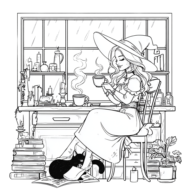 Witch In Laboratory Vinyl Car Decal Sticker – Waterproof & UV-Resistant 6.826666666666667"