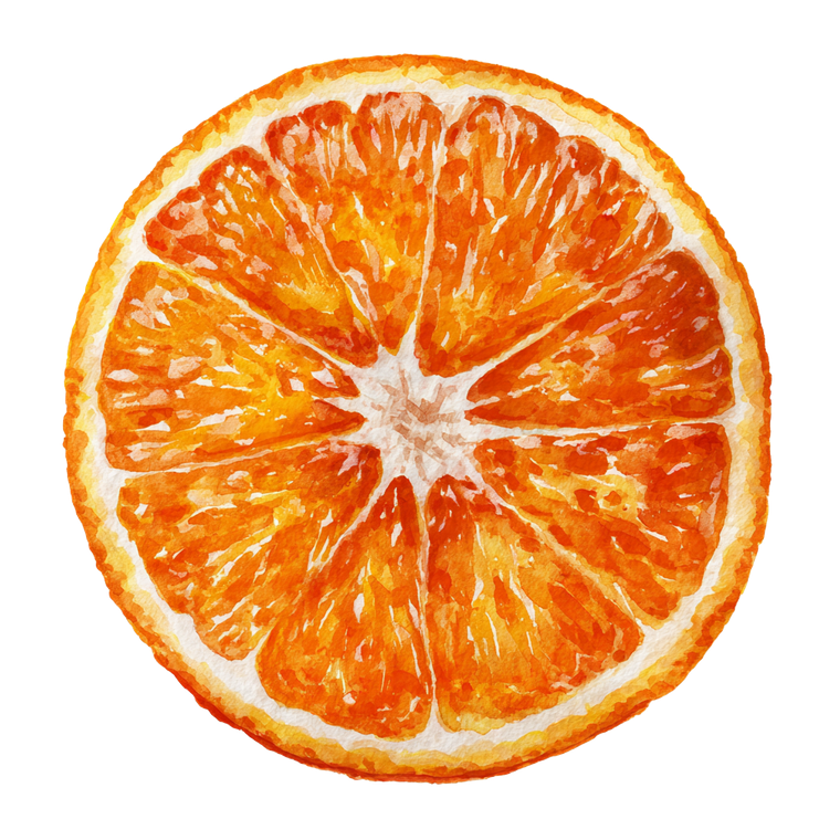 Tangerine Cross Section Vinyl Car Decal Sticker – Waterproof & UV-Resistant 6.826666666666667"