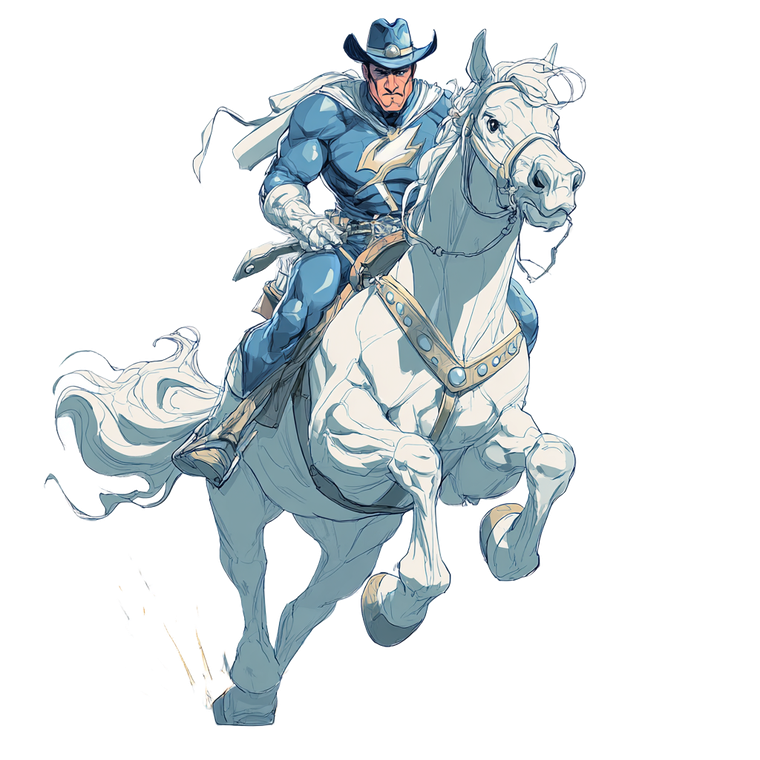 Cowboy Superhero Rider Vinyl Car Decal Sticker – Waterproof & UV-Resistant 3.4133333333333336"