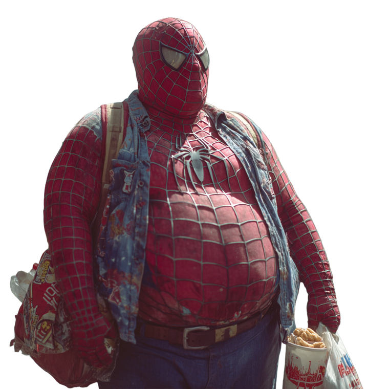 Obese Spider-Man V5 Vinyl Car Decal Sticker – Waterproof & UV-Resistant 3.4133333333333336"