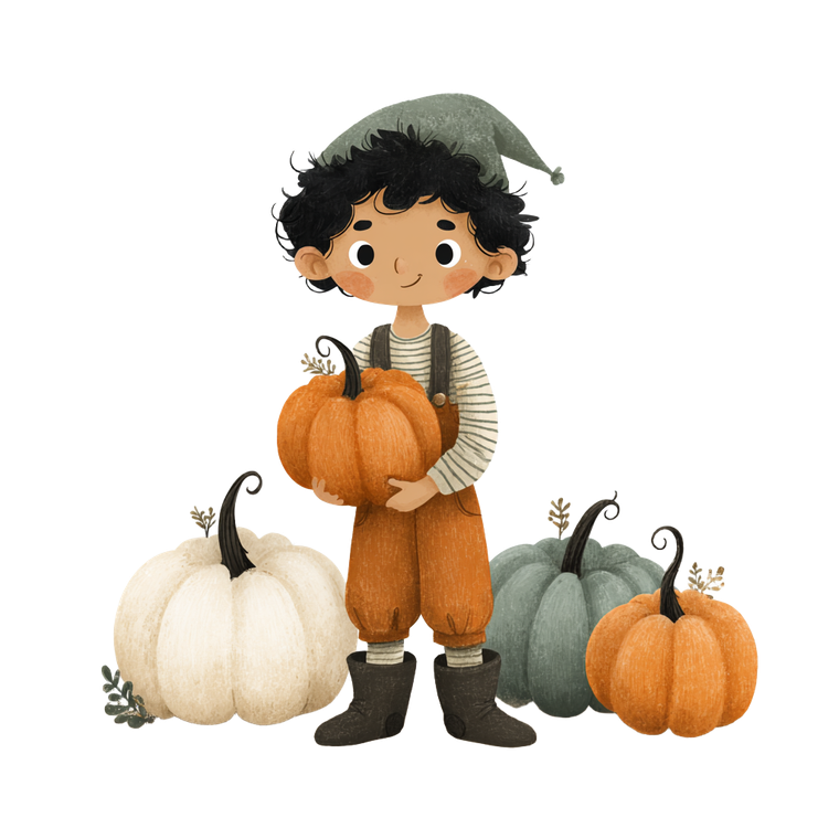 Halloween Boy Pumpkins Vinyl Car Decal Sticker – Waterproof & UV-Resistant 3.4133333333333336"