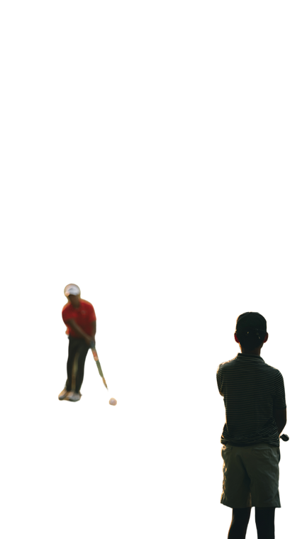 Young Golfer Practicing Vinyl Car Decal Sticker – Waterproof & UV-Resistant 9.706666666666667"