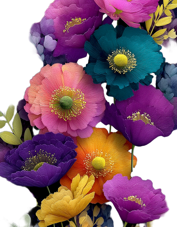 Floral Notebook Cover Vinyl Car Decal Sticker – Waterproof & UV-Resistant 8.32"
