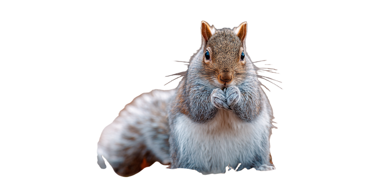 Gray Squirrel Eating Vinyl Car Decal Sticker – Waterproof & UV-Resistant 2.56"