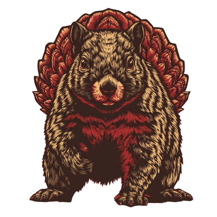 Squirrel-Turkey-Bear Hybrid Vinyl Car Decal Sticker – Waterproof & UV-Resistant 6.826666666666667"