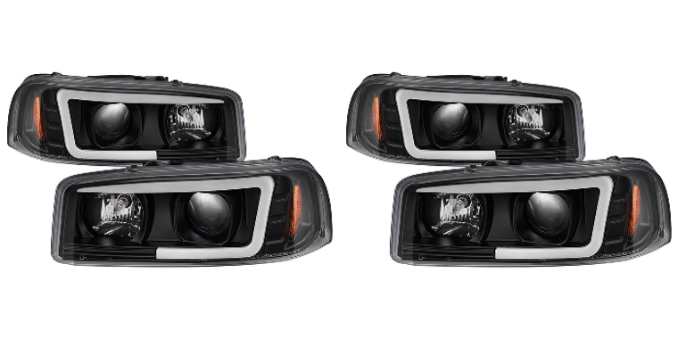 2x Enhance Your Vehicle's Look and Visibility with Spyder Automotive Version 2 Projector Beam Headlight Assembly | Set of 2