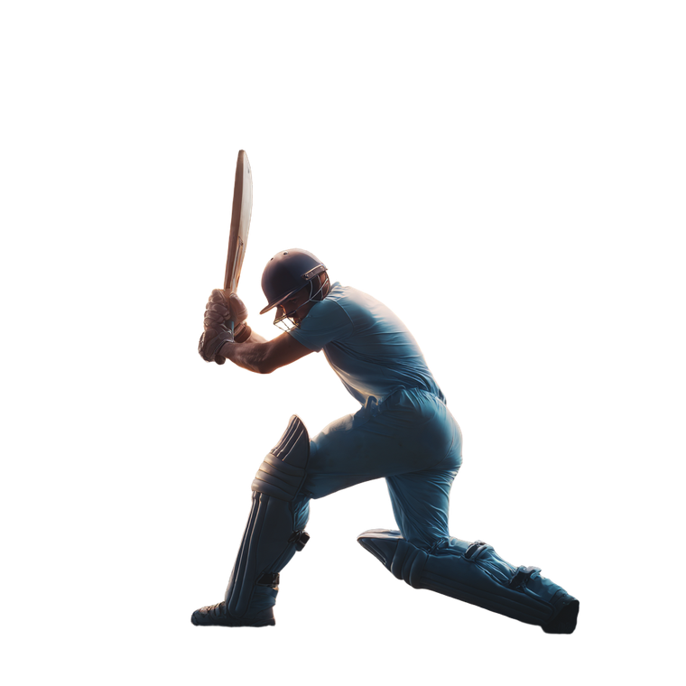Cricketer With Crown Vinyl Car Decal Sticker – Waterproof & UV-Resistant 3.4133333333333336"