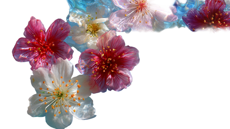 Flowers On Water Vinyl Car Decal Sticker – Waterproof & UV-Resistant 5.4
