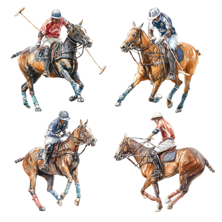 Polo Players Angles Vinyl Car Decal Sticker – Waterproof & UV-Resistant 3.4133333333333336"