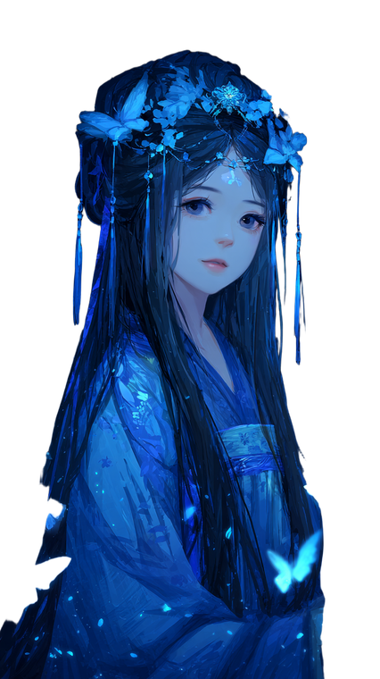 Fantasy Hanfu Girl V4 Vinyl Car Decal Sticker – Waterproof & UV-Resistant 4.8533333333333335"